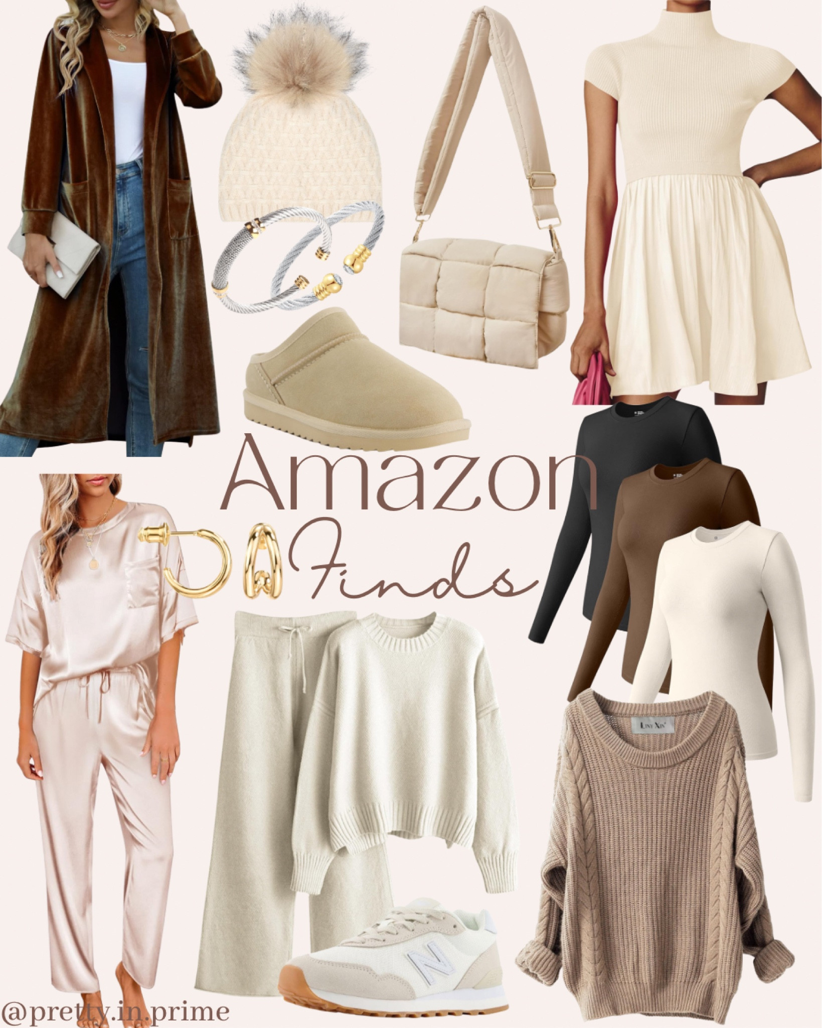 Amazon finds, winter fashion, two piece sets, satin pajamas, Amazon fashion, neutrals

#LTKSeasonal #LTKstyletip #LTKfindsunder50