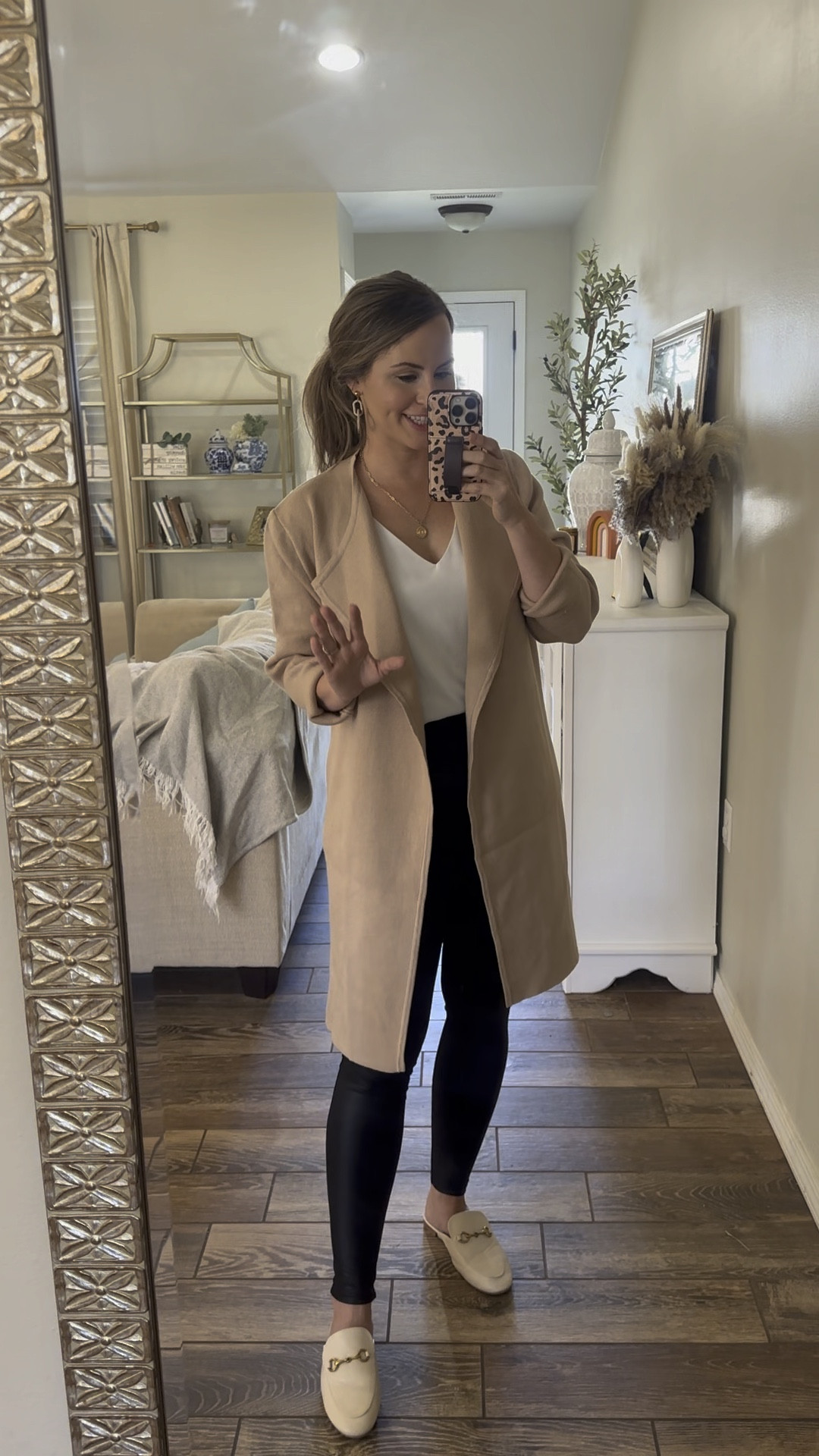 Amazon fall outfit I love with some of my favorite fall/ winter pieces: viral coatigan is so soft & cozy, blouse tank top is double lined so it’s not see through, my fave faux leather leggings & some slide on mules. 

Mom fashion, Amazon style, workwear, long duster cardigan, long blazer, jcrew look for less coatigan 

#LTKFindsUnder50 #LTKStyleTip #LTKWorkwear