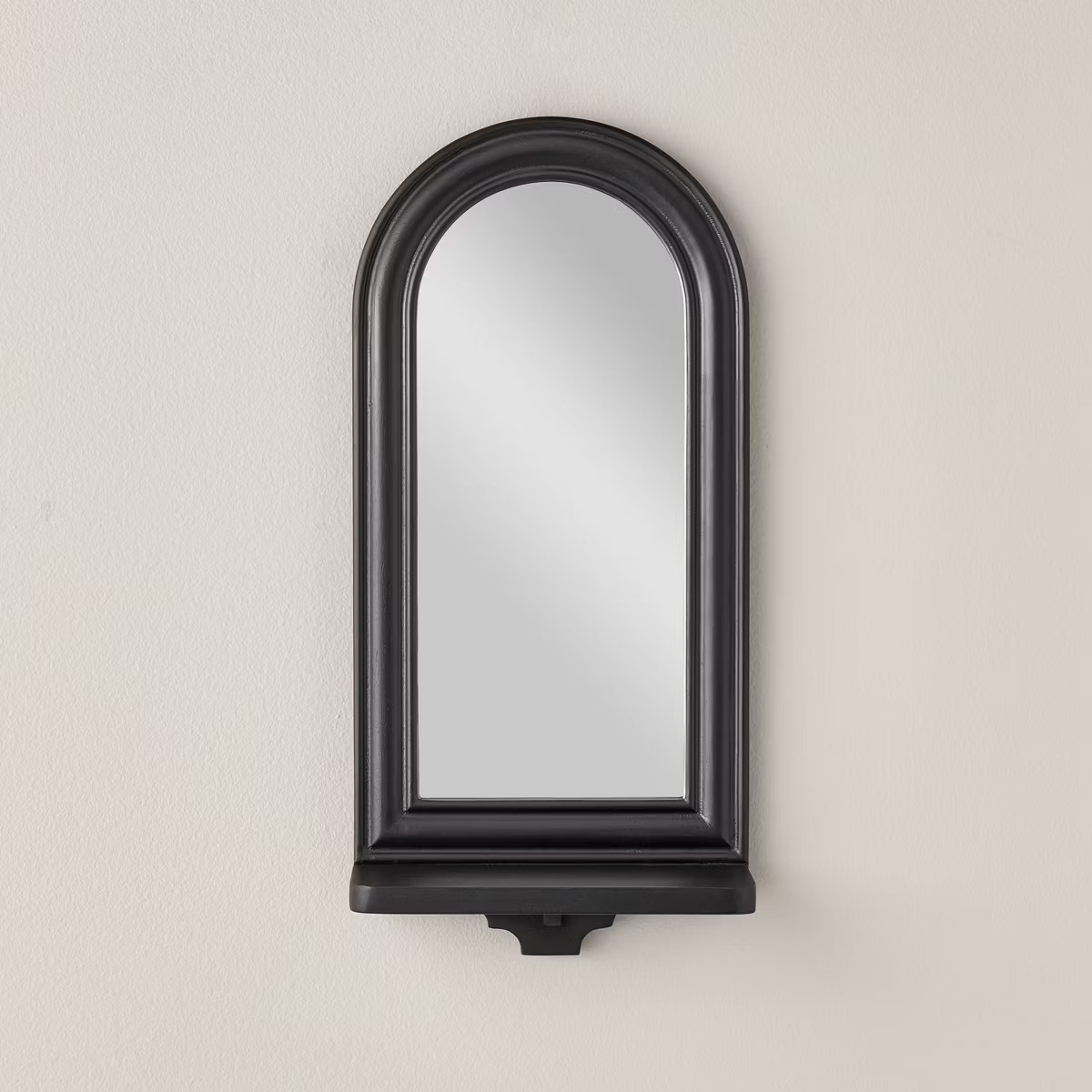 17" Wood Framed Wall Mirror with Shelf Black - Hearth & Hand™ with Magnolia | Target