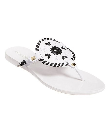 White & Black Georgica Jelly Sandal - Women | Zulily