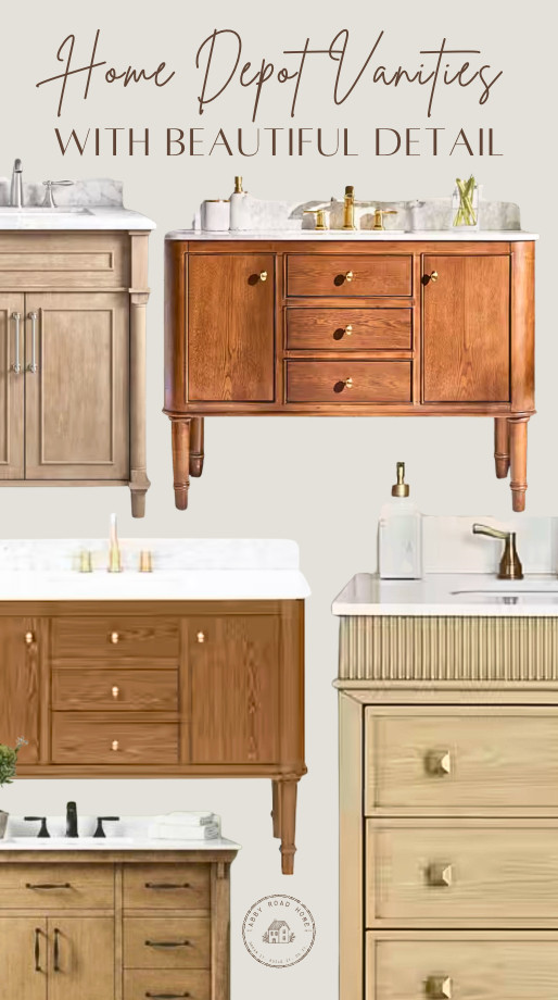 Bathroom upgrade energy without the luxury price tag 🤎✨
Home Depot is doing 40% off select vanities and these are so good—warm wood tones, marble tops, and that timeless-but-edgy look I’m obsessed with.

If you’ve been waiting to elevate your space… this is your sign.

#ltkhome #ltkfinds #ltkunder500 #bathroominspo #homedecorfinds #interiordesignideas #homedepotfinds #neutralhome #moodyhome #bathroomupgrade #vanitygoals #homeinspo #budgetfriendlydecor 

 