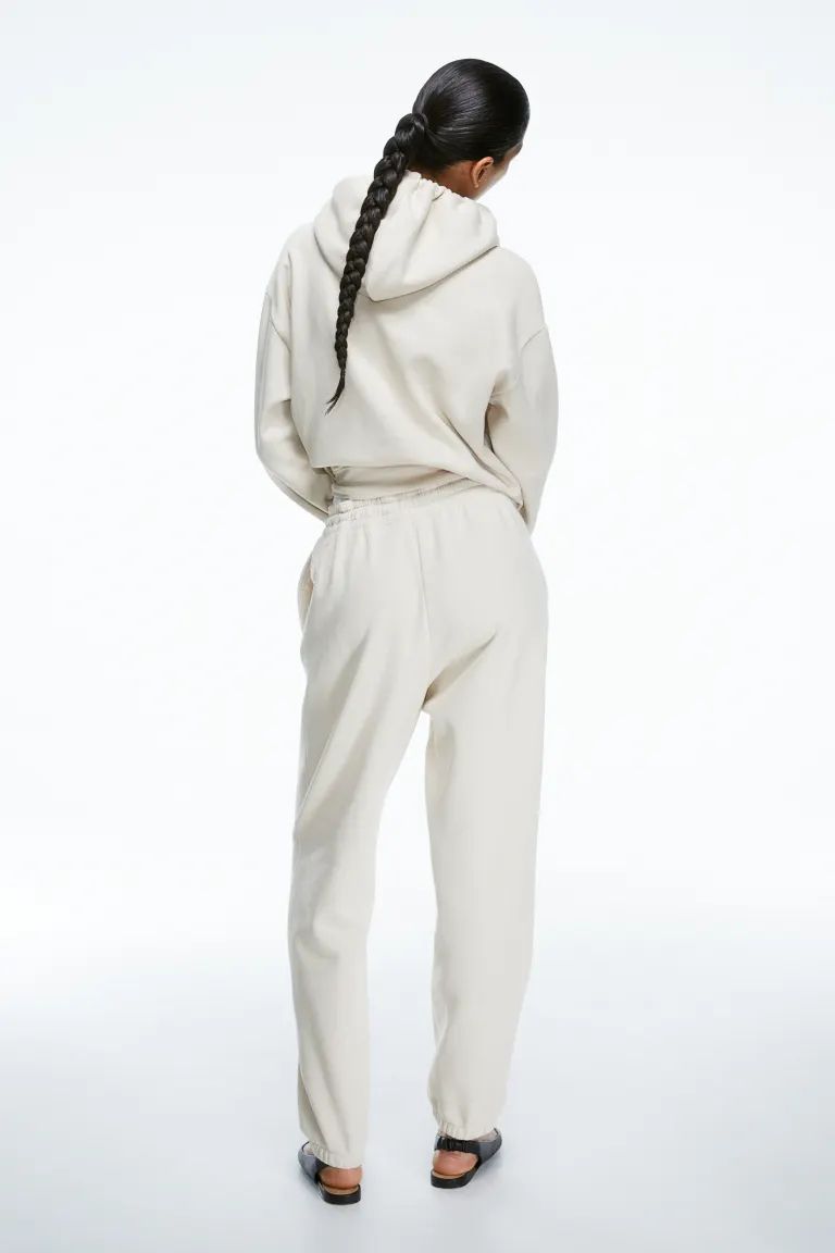 Cotton-blend Sweatpants - Light beige - Ladies | H&M US | H&M (US + CA)