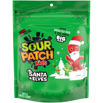 SOUR PATCH KIDS Santa and Elves Christmas Candy Bag Stocking Stuffers - 9.8oz | Target