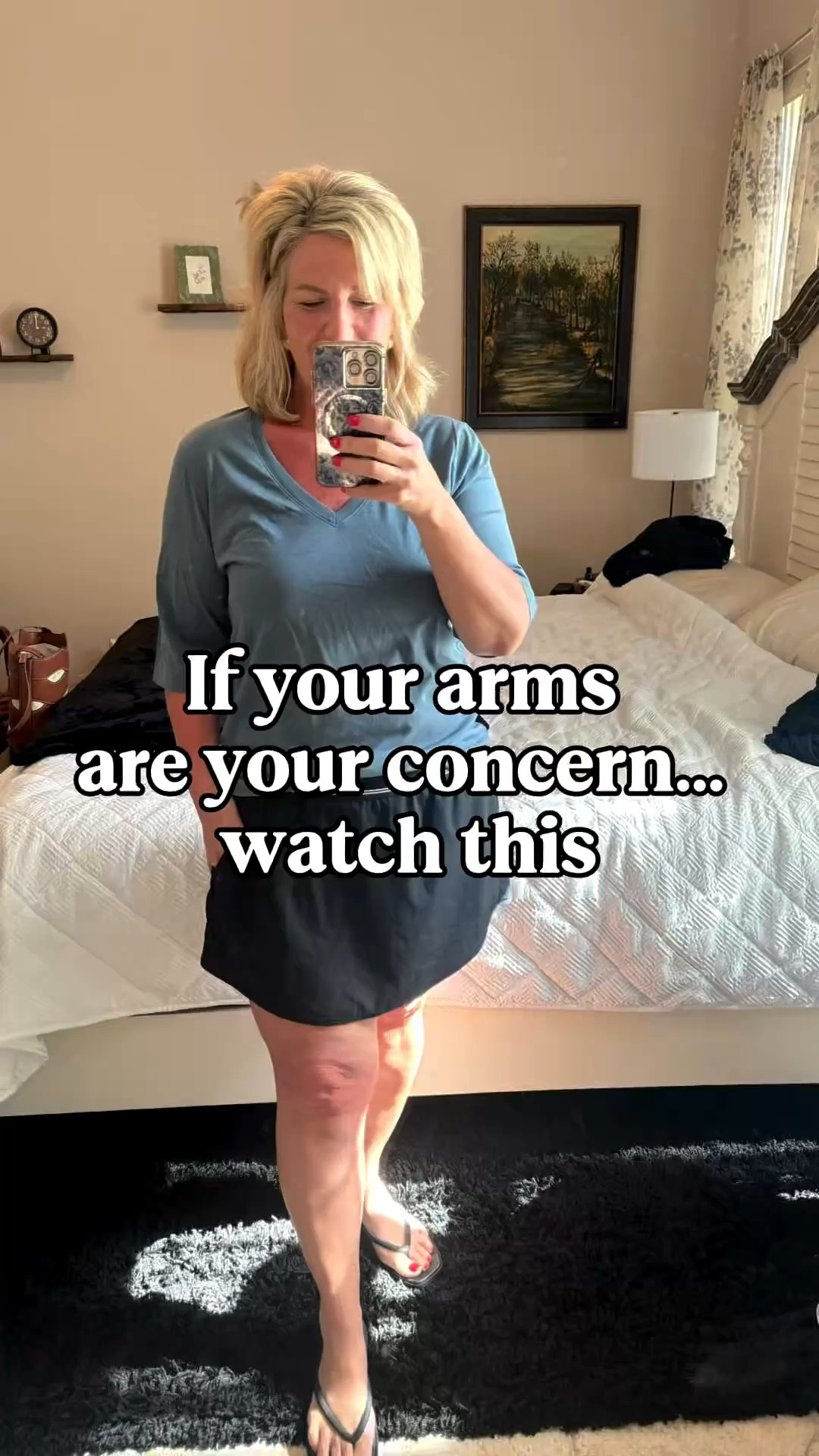 I’m wearing a size large in each