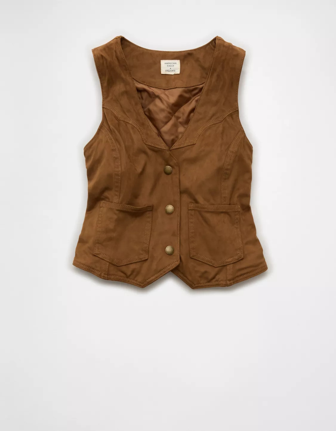 AE x Stagecoach Faux Suede Vest | American Eagle Outfitters (US & CA)