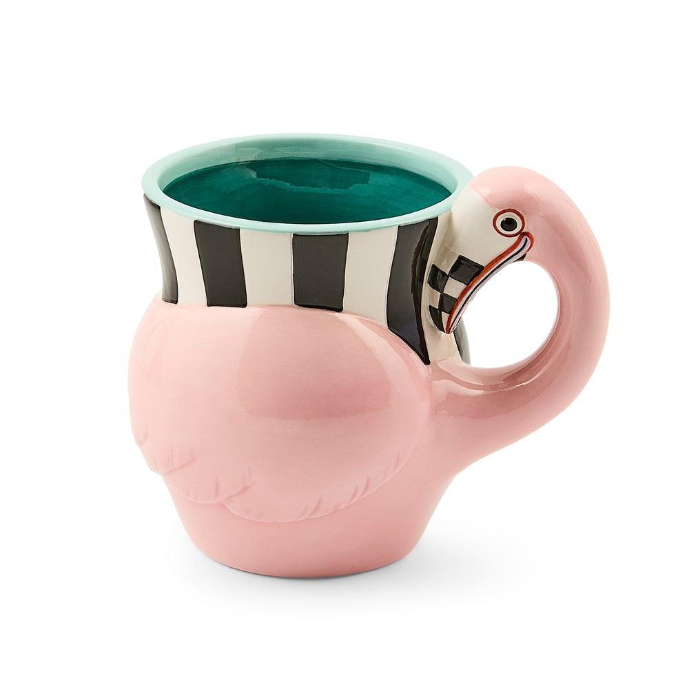 Patience Brewster Flamingo Ceramic Mug | MacKenzie-Childs