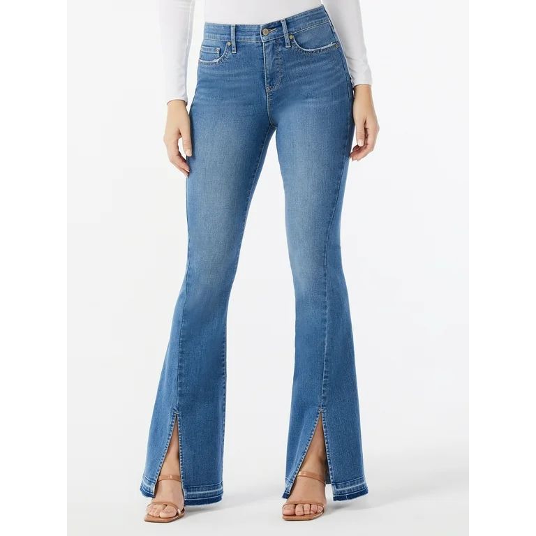 Sofia Jeans by Sofia Vergara Women's Melisa Flare Split Hem Jeans | Walmart (US)