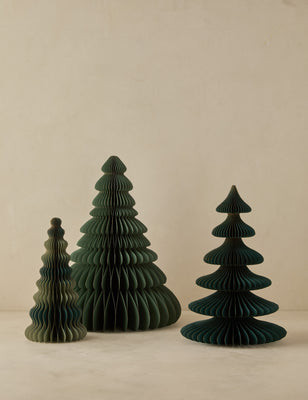 Revel Paper Mantel Trees (set of 3), Green | Lulu and Georgia 