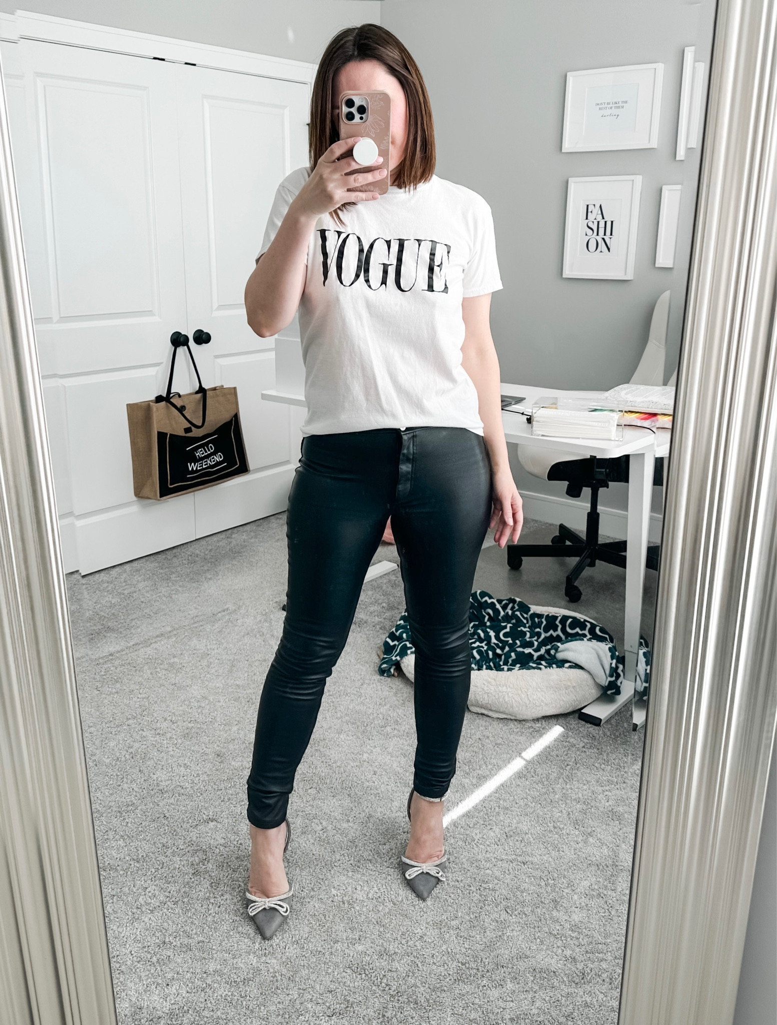 Night 3 of Kansas City Fashion Week! It’s so chilly this week here so I’ve been trying to squeeze my post-baby body into something other than dresses. Tonight, I’m hoping these faux leather pants don’t let me down! I had to find a way to get these heels out in the world, too. They’re soooo good!

#LTKunder50 #LTKfit #LTKFind