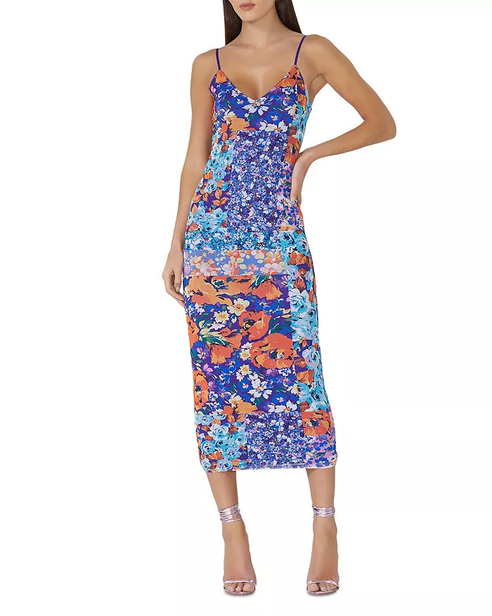 Amina Mesh Midi Slip Dress | Bloomingdale's (US)