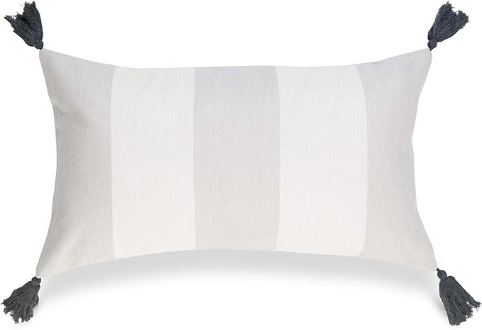 Hofdeco Beach Coastal Indoor Outdoor Pillow Cover ONLY, Water Resistant for Patio Lounge Sofa, Gr... | Amazon (US)