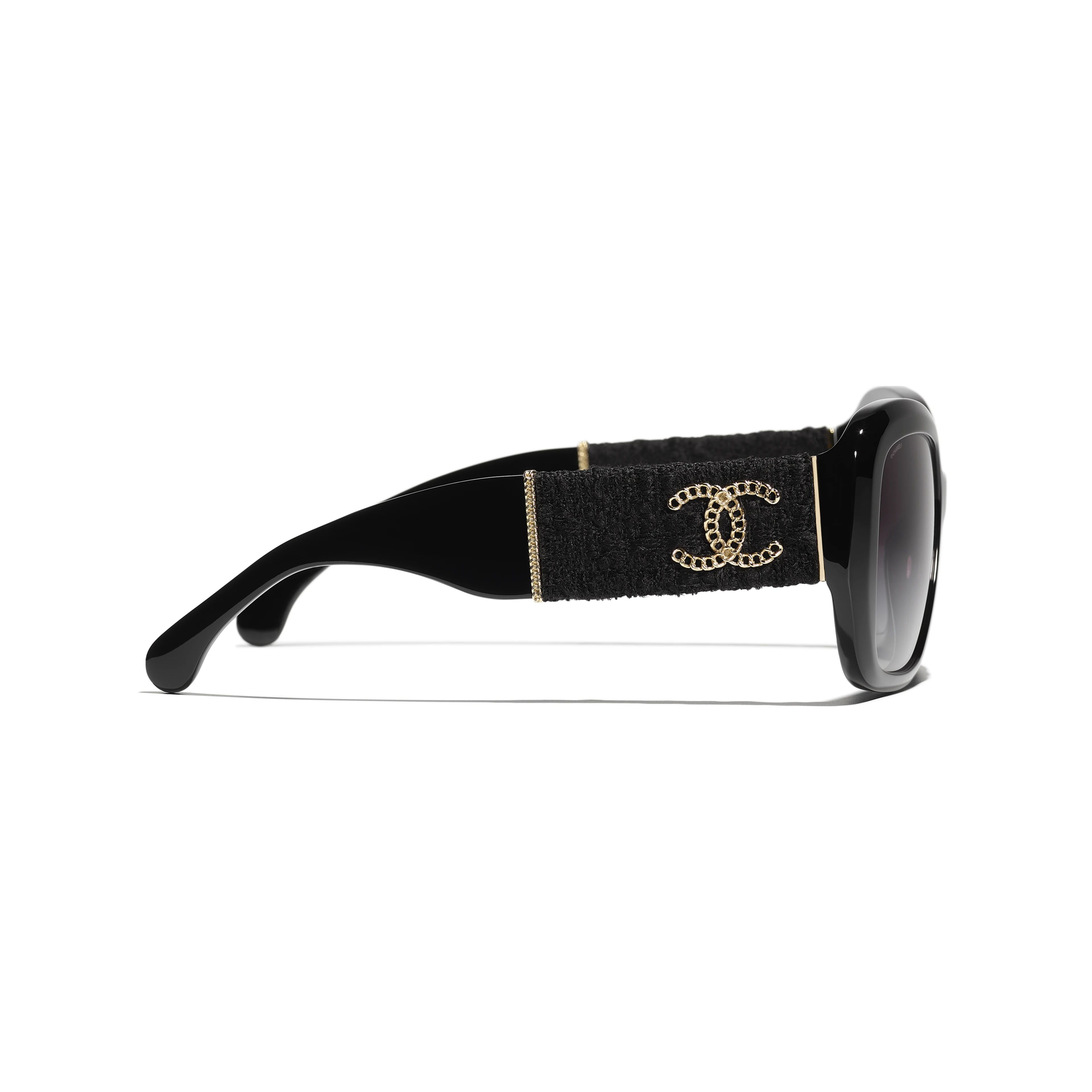 Sunglasses: Square Sunglasses, acetate & tweed — Fashion | CHANEL | Chanel, Inc. (US)