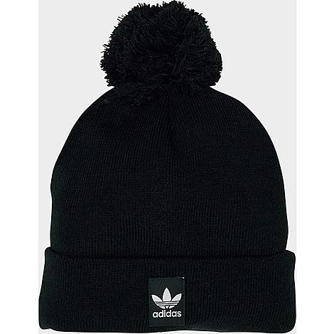 Originals Pom Pom Beanie Hat in Black Cotton/Knit by Adidas | JD Sports (US)