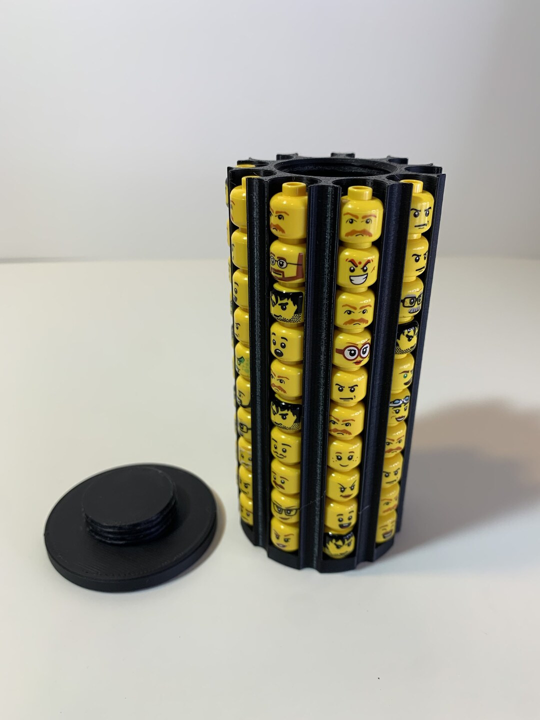 Mini Fig Head Holder. AFOLS or KFOLS. Removable Top. Extra Storage Inside. 50-100 Heads. Travel o... | Etsy (US)