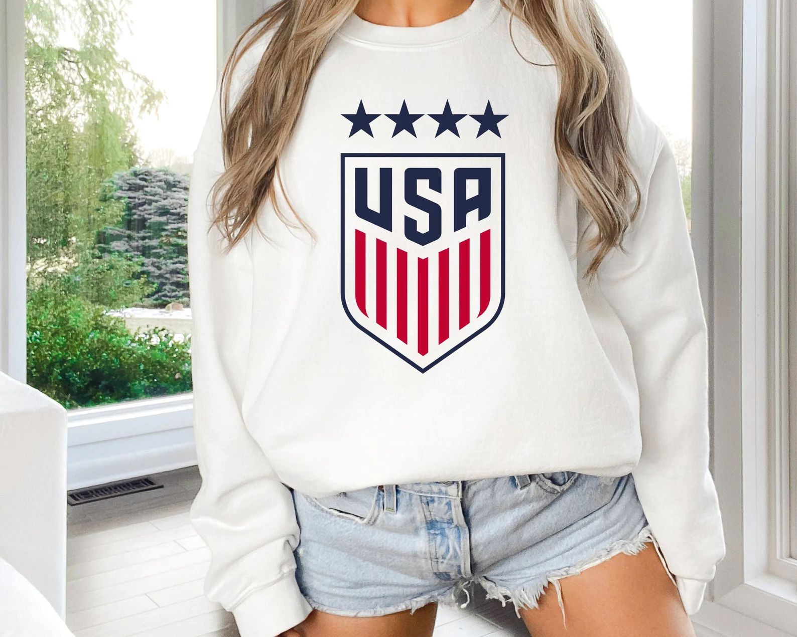USA Women's Soccer Sweatshirt, Usa Sweatshirt, American Shirt, USA National Soccer Team Shirt, 4t... | Etsy (US)