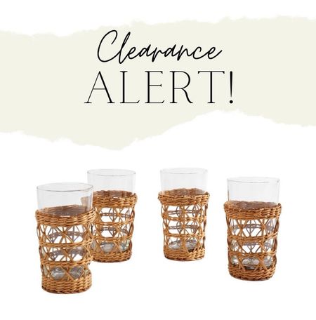 🚨🚨 CLEARANCE ALERT 🚨🚨 on these stunning woven glasses! I have some that are similar and they really help to elevate a tablescape and add a layer of warmth and texture! 🥰 #ltkfind #ltkhome #homedecor #ltksalealert #potterybarn 

#LTKsalealert #LTKhome #LTKSeasonal