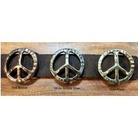 Artisan Handcrafted My World Peace Sign Belt Buckle | Etsy (US)