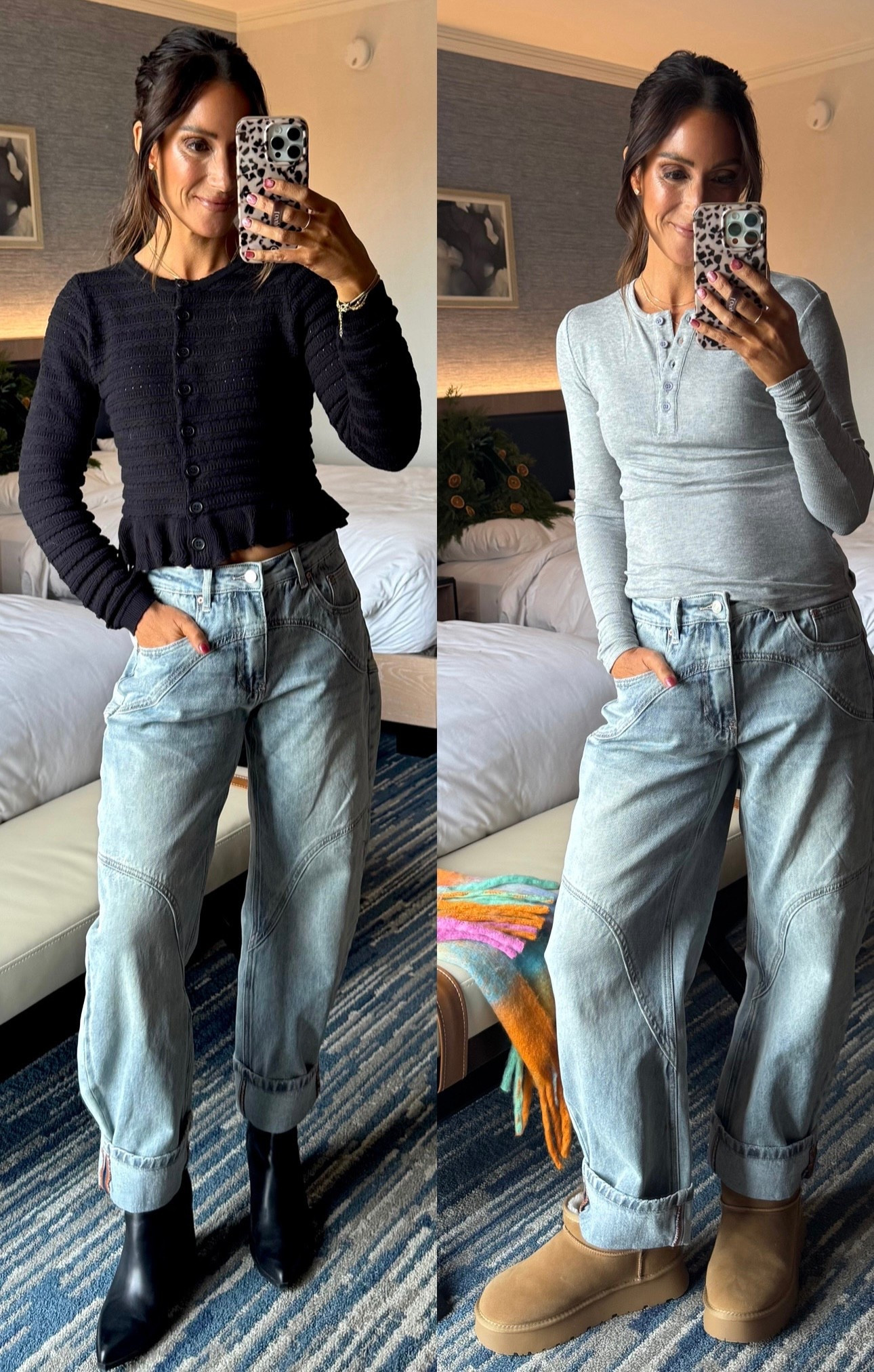 Pink lily 50% off sale! Code is SARAHLIT and works on everything including new arrivals. Wearing smalls in both tops, jeans run tts. 

#LTKootd #LTKSaleAlert #LTKCyberWeek