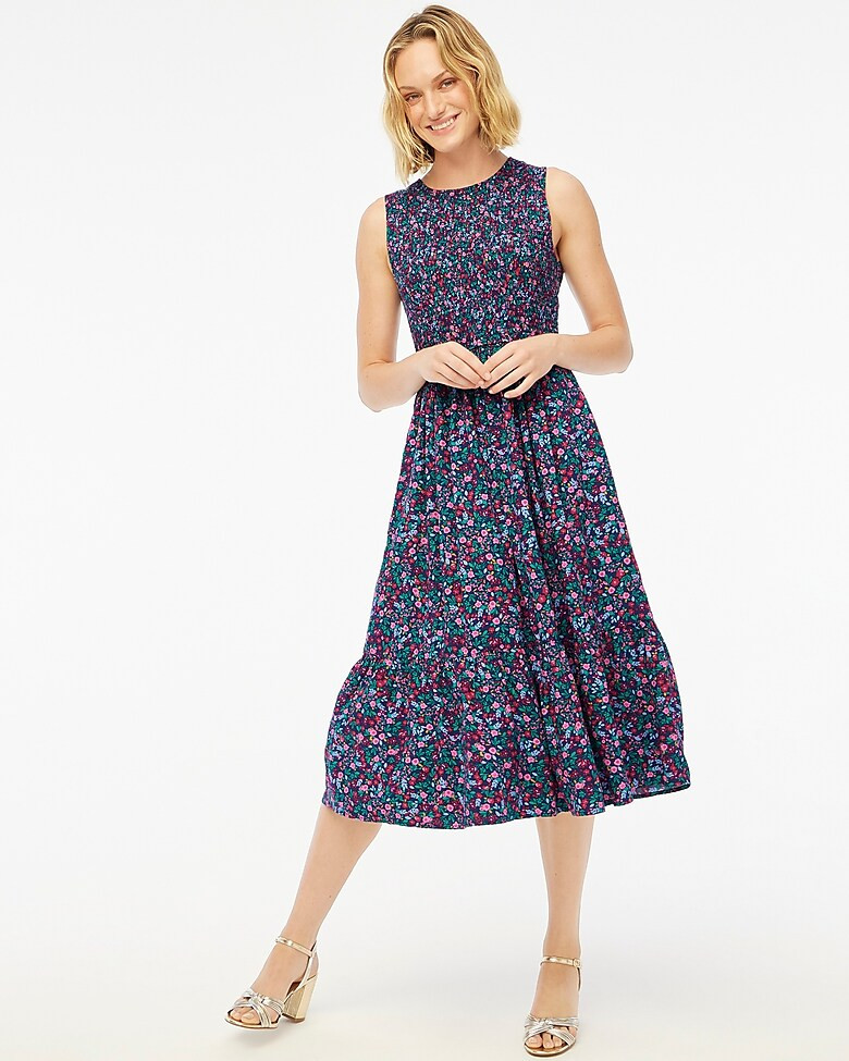 Smocked midi dress | J.Crew Factory