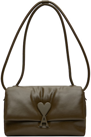 Khaki Leather Voulez-Vous Bag | SSENSE