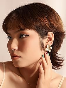 Elegant Pastel Flower Stud Earrings for Women, Floral Earrings Jewelry Accessories Romantic Cool ... | Amazon (US)