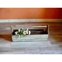 Antique Wooden Carpenter's Tool Box, Weathered Handmade Storage Chest Or Display Box | Etsy (US)