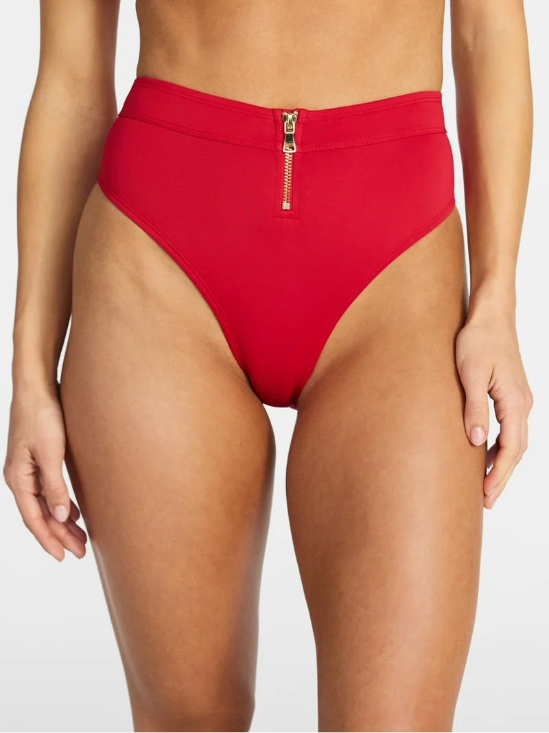 Time and Tru Women's and Women's Plus Size Compression Zipper Bikini Bottoms, Sizes XS-3X | Walmart (US)