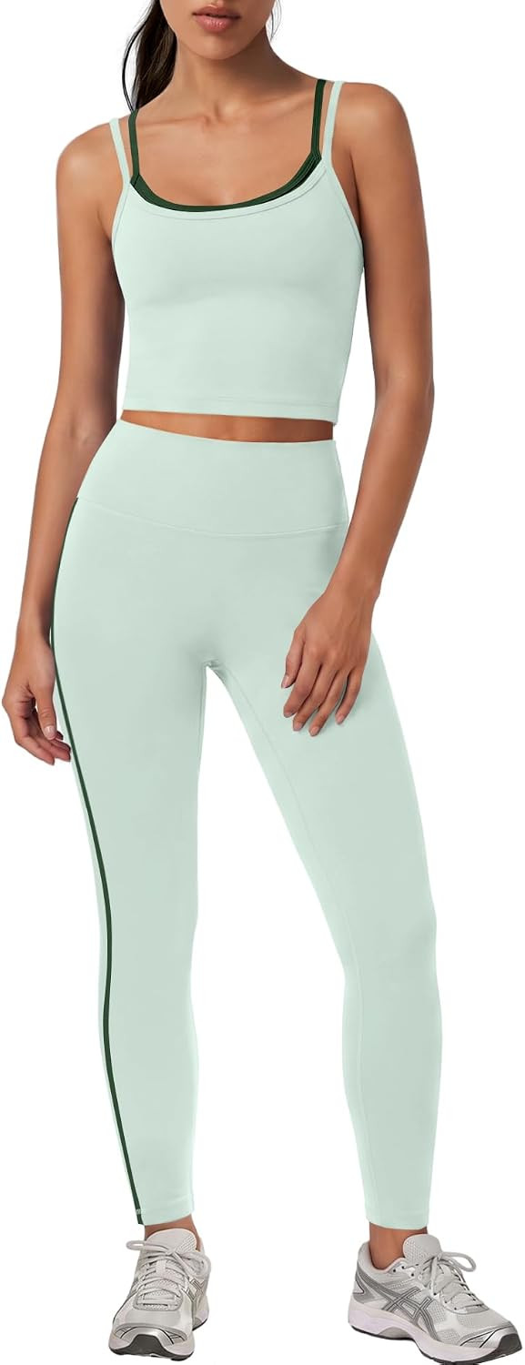 Panadila Womens 2 Piece Layered Workout Set | Amazon (US)