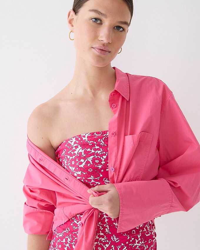 Ruched one-piece swimsuit in blushing meadow | J. Crew US