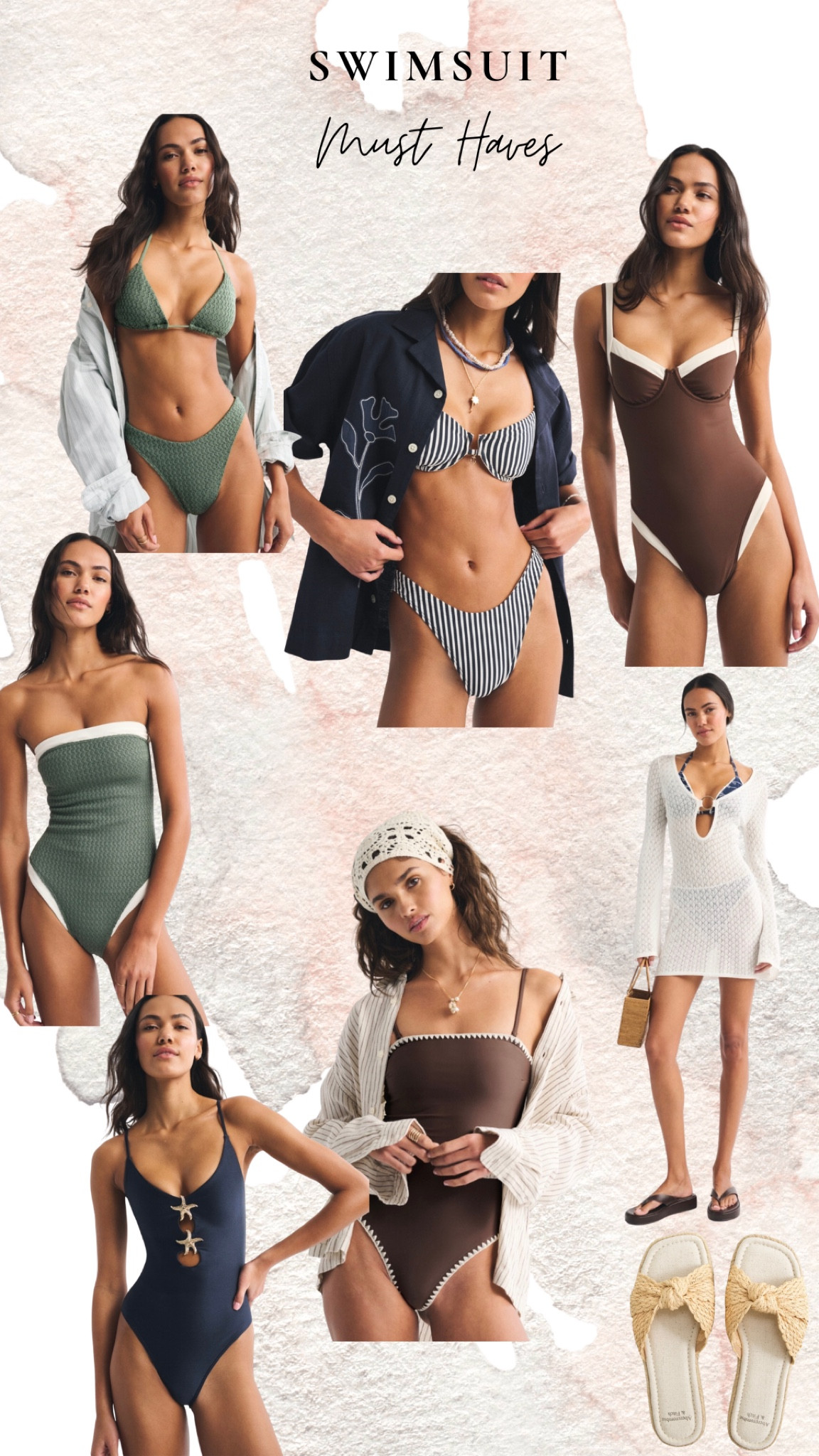 @abercrombie  swimwear is giving everything this season and these are the pieces I keep coming back to. We are talking textured one pieces, striped underwire bikinis, bandeau silhouettes, crochet cover ups, and that chocolate brown color palette that is everywhere right now. Every single one of these fits right into the European summer aesthetic that has taken over my For You page.

Abercrombie swimwear 2026 | textured one piece swimsuit | underwire bikini | bandeau one piece | crochet swimsuit cover up | chocolate brown swimsuit | European summer outfits | resort wear swimsuit | vacation swimwear | high leg one piece | striped bikini | summer must have swimsuits | Abercrombie new arrivals swim | quiet luxury swimwear | beach to street swimsuit#abercrombieswim #summerswimsuits #europeanvacation #swimwear2026 #onepieceswimsuit

#LTKgrwm #LTKSwim #LTKxAbercrombie