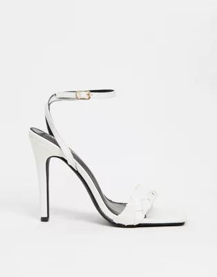 RAID Judy plaited heeled sandals in white | ASOS (Global)