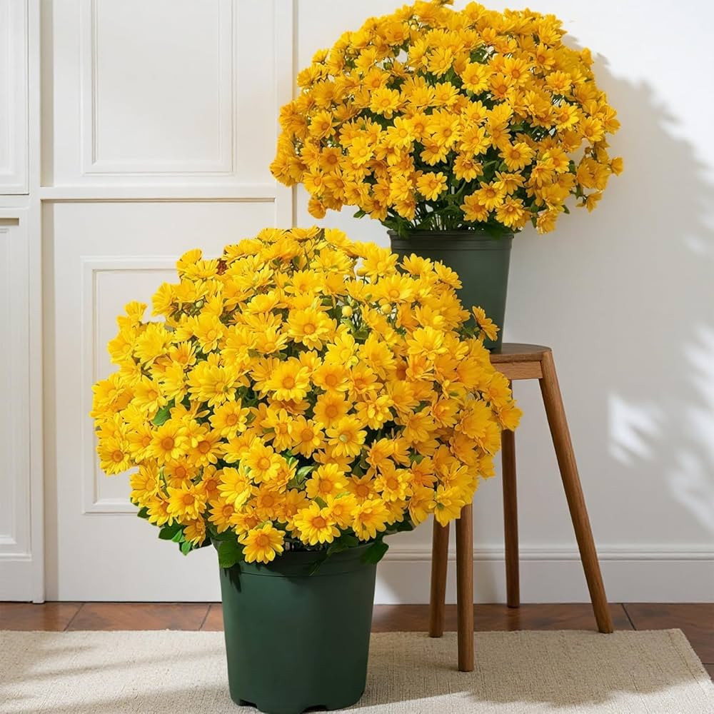 Funsdecor Mums, Artificial Outdoor Sunset Mums Flowers - UV Resistant, Waterproof, Windproof, Fak... | Amazon (US)