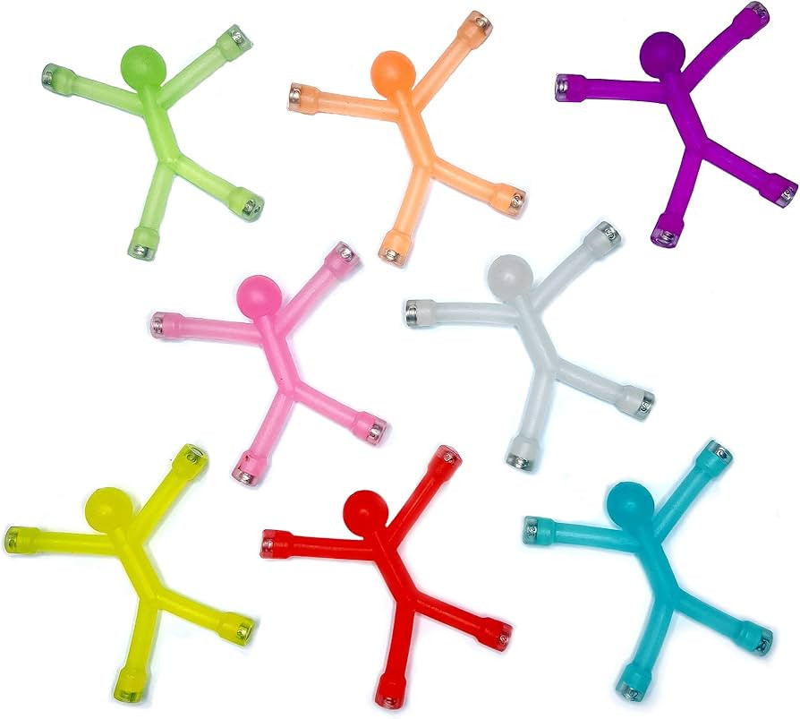 8PCS Translucence Novelty Mini Man Flexible Fridge Magnets, Toeoe Cute Rubber Magnet Men Refrigerator Magnets Magnetic Toy for Kids and Adults Office Fun Decorative Decoration | Amazon (US)