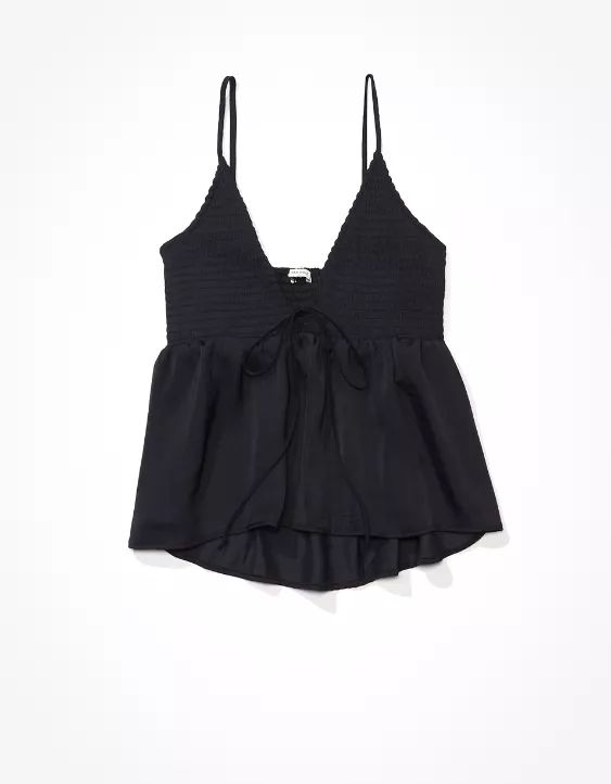 AE Silk Babydoll Cami | American Eagle Outfitters (US & CA)