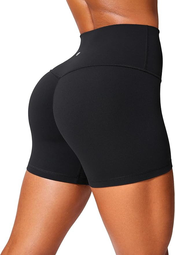 CRZ YOGA Secretsculpt Womens Butterlift High Waist Scrunch Butt Biker Shorts 4 Inches - No Front ... | Amazon (US)