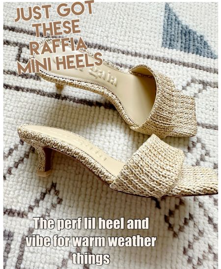Obsessed with these mini heel neutral raffia sandals! Super comfy, run true to size

#LTKStyleTip #LTKShoeCrush #LTKSeasonal
