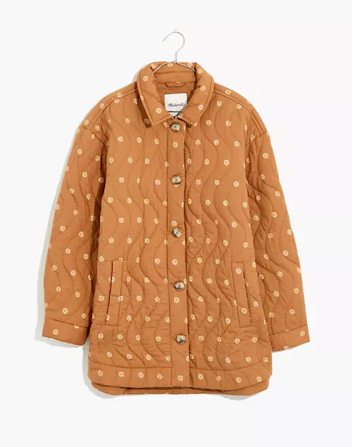 Quilted Belrose Shirt-Jacket in Bloom Dot | Madewell
