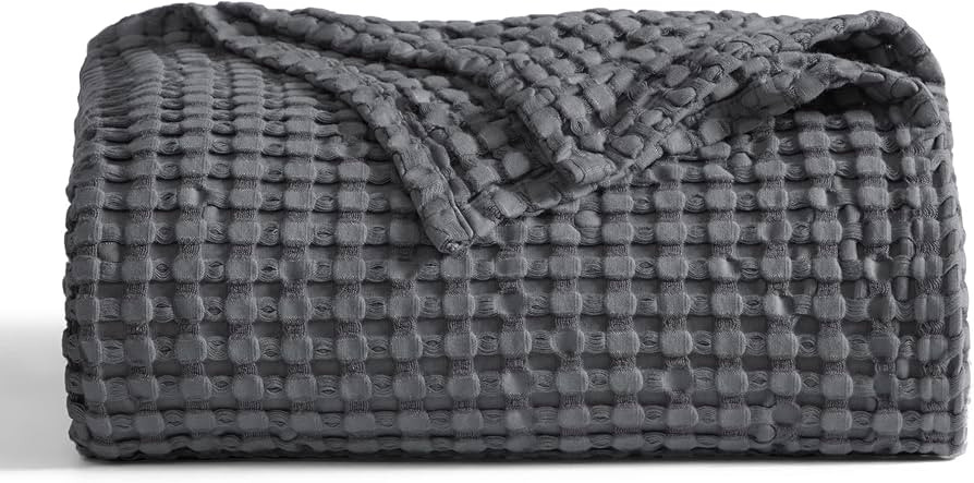 Bedsure Cooling Bamboo Waffle King Size Blanket - Soft, Lightweight and Breathable Cal King Blank... | Amazon (US)