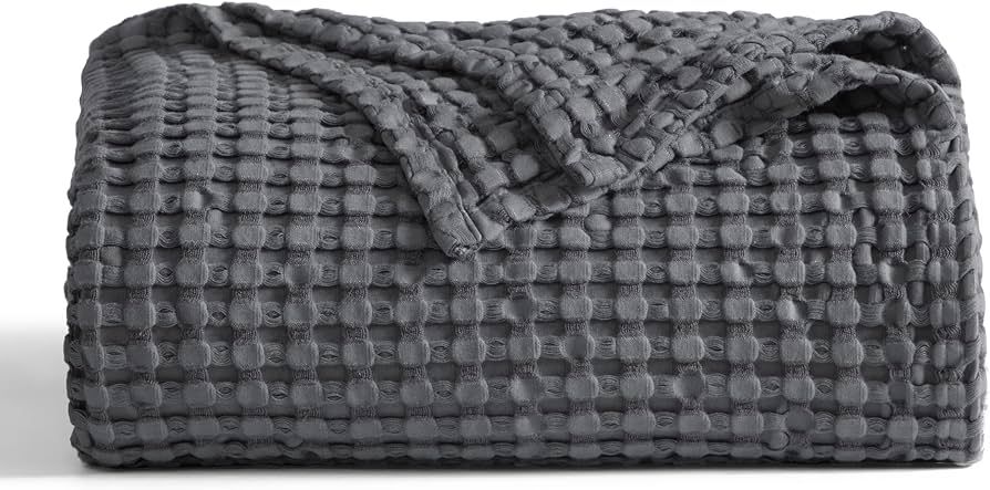 Bedsure Cooling Bamboo Waffle King Size Blanket - Soft, Lightweight and Breathable Cal King Blank... | Amazon (US)