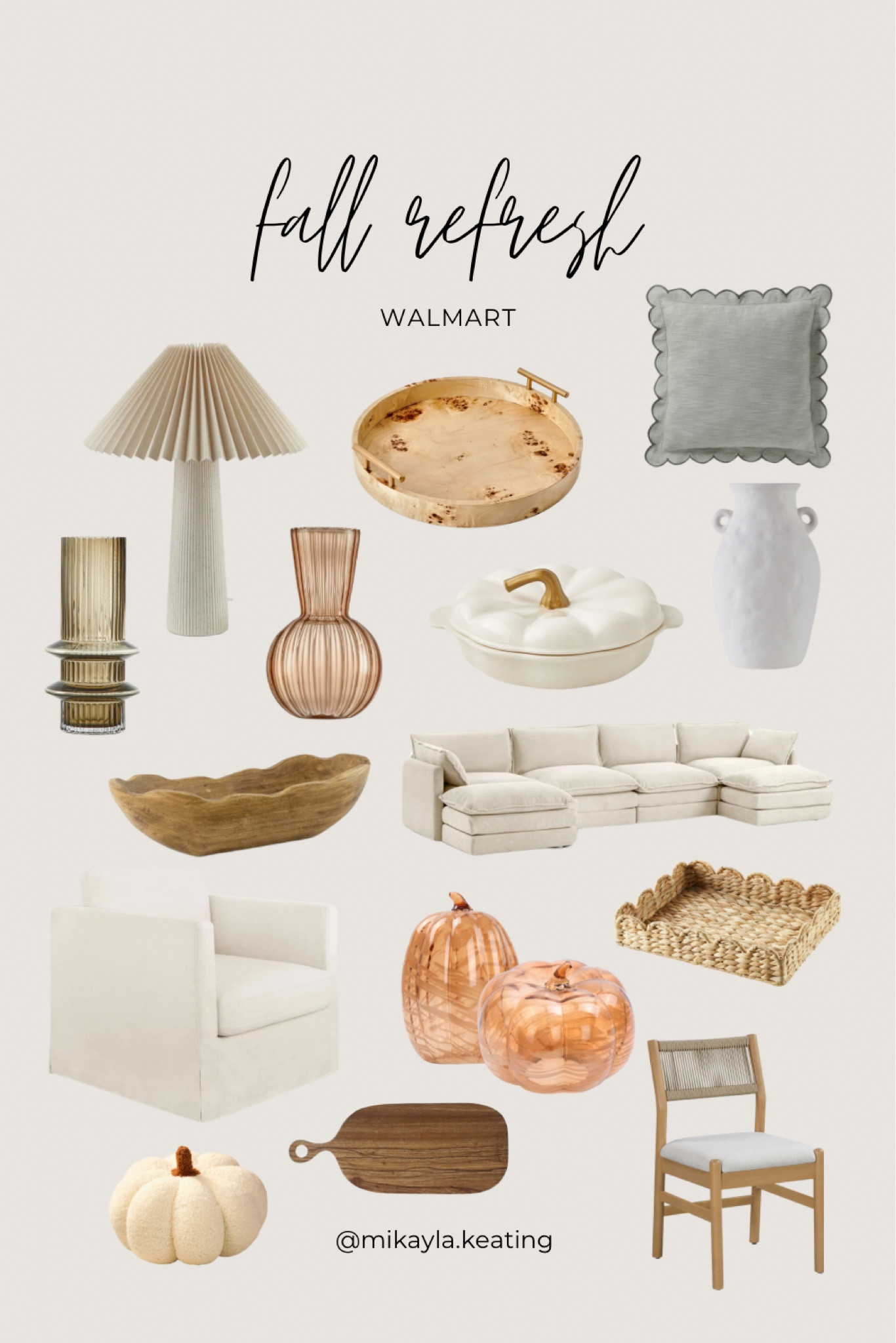 Walmart Fall Refresh

Fall decor, pumpkin, sectional, chair, dining chair, tray, lamp, vase, pillowws

#LTKSeasonal #LTKHome