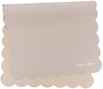 Ava + Oliver Vegan Leather Baby Changing Mat - Multipurpose Portable Wipeable Diaper Pad - Foldab... | Amazon (US)