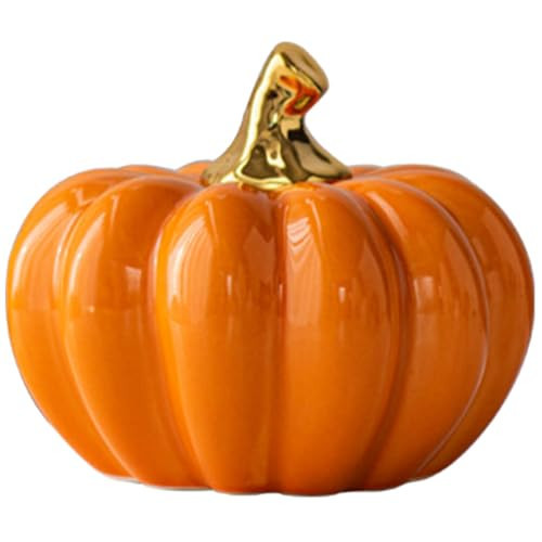 Nordic Ceramic Pumpkin Home Supplies Simulation Ceramic Pumpkin Halloween Table Ornament Ceramic Pumpkin Craft Layout Pumpkin Decor Ceramic Pumpkin Decor Pumpkin Statue Home Decor | Amazon (US)