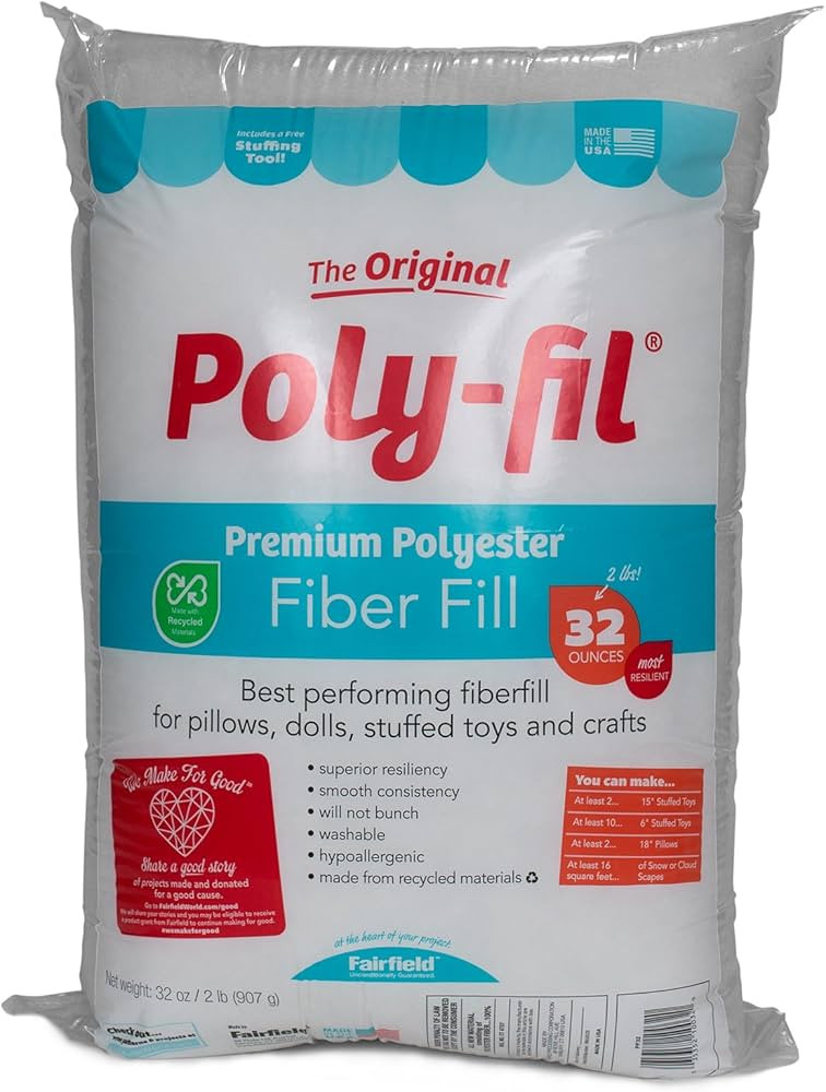 Fairfield Poly Fil Premium Fiber Fill, 32-Ounce | Amazon (US)