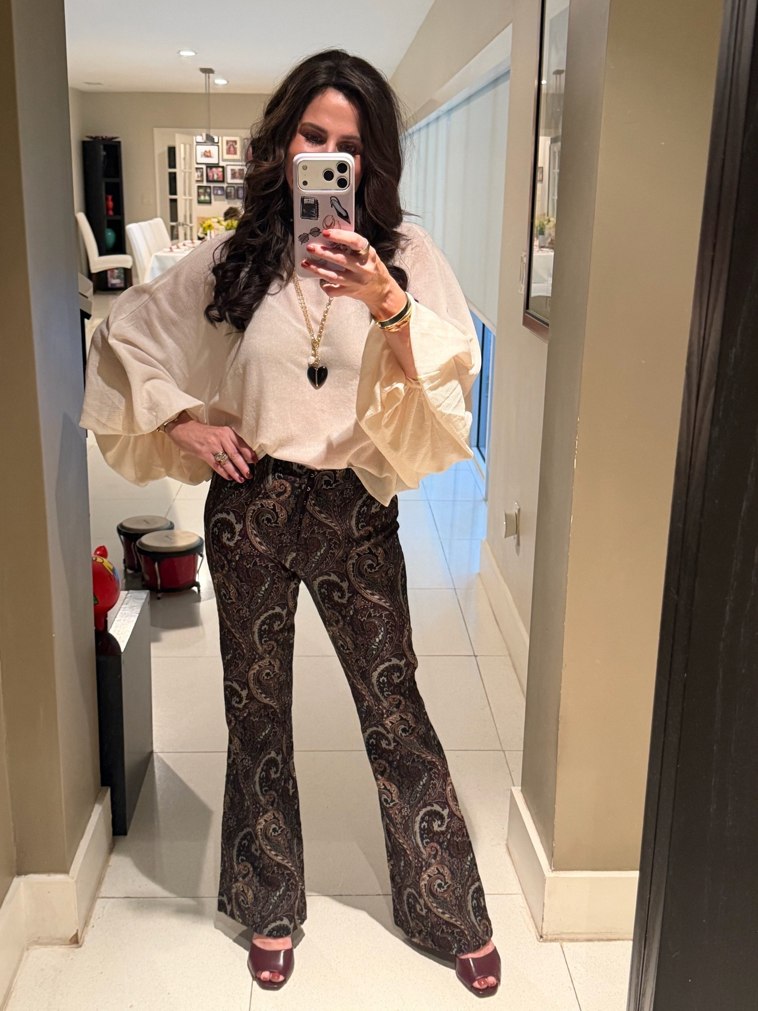 My Saturday night look. I received so many compliments on these pants . It was a comfortable & pretty look . The pop of wind with the heels was perfect . Pants XS , top sm , heels TTS. @Zara @Roxanne Assoulin

#LTKOver40 #LTKSaleAlert #LTKootd