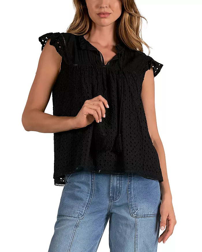 Cotton Sleeveless Ruffled Top | Bloomingdale's (US)