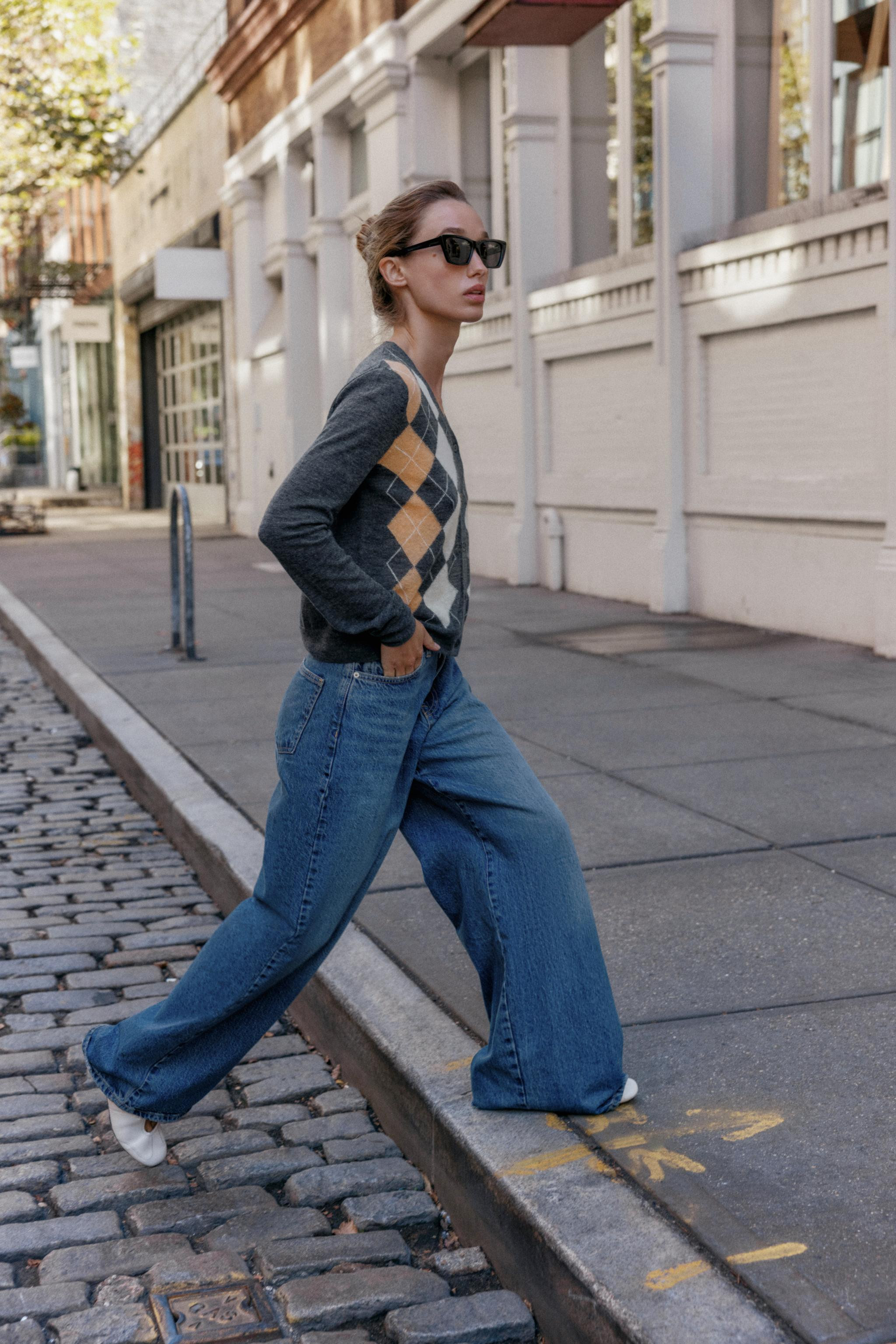 ARGYLE KNIT CARDIGAN | Zara UK