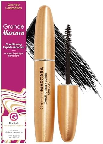 Grande Cosmetics GrandeMASCARA Conditioning Peptide Mascara – Buildable Extreme Volume & Length... | Amazon (US)