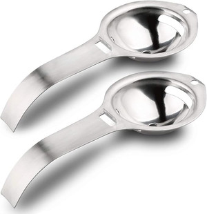 Click for more info about iziusy 2 Pieces Egg Separator, Stainless Steel Egg White Yolk Filter Egg Sieve Kitchen Gadget Coo...