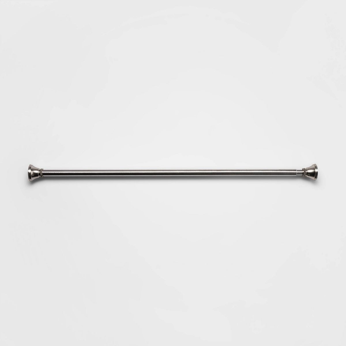 72" Rust Proof Stainless Steel Two-Way Mount Taper Finial Shower Curtain Rod Nickel - Threshold... | Target