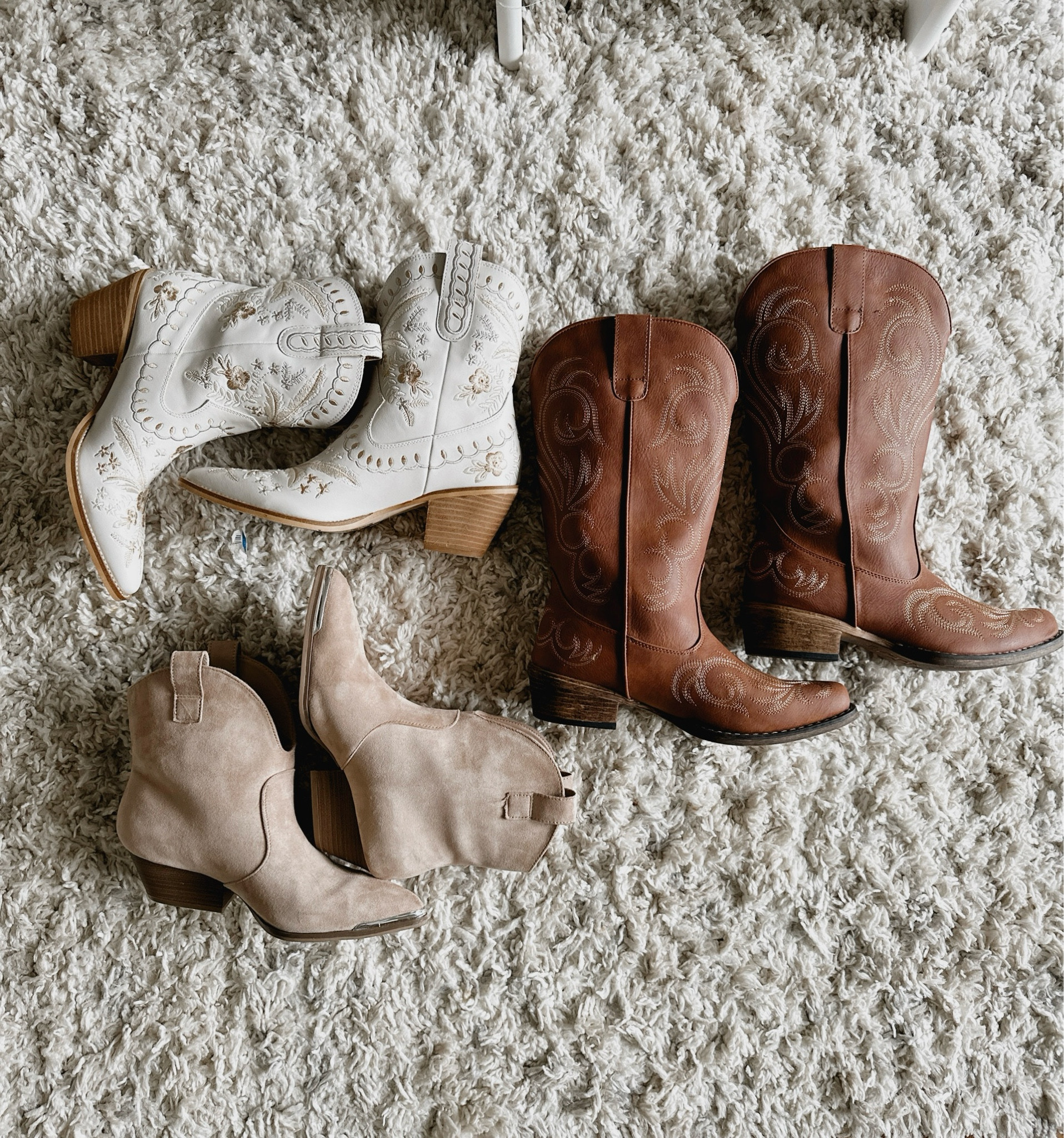 Western cowboy boots roundup by BarbiGia. Tall western leather cowboy boots. White embroidered boots. 



#LTKFestival #LTKFindsUnder100 #LTKStyleTip